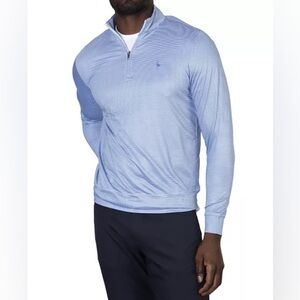 Tailorbyrd SPF 30 Performance Moisture Wicking quarter zip Mens size M blue